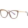 Global Glasses Donna farfalla retrò occhiali da vista oversize moda anti luce blu occhiali da vista protezione UV comodo cachi occhiali da vista