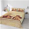 Italian Bed Linen Parure letto stampa digitale SOGNI D'AUTORE, copertura totale, made in Italy, Matrimoniale, 59