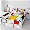 Italian Bed Linen Parure Lenzuola Matrimoniale 100% Cotone Sogni d'Autore, Completo Letto 2 Piazze con Lenzuolo Sopra e 2 Federe, Stampa Digitale Alta Definizione, Made in Italy, SD66