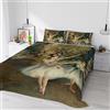 Italian Bed Linen Parure Lenzuola Matrimoniale 100% Cotone Sogni d'Autore, Completo Letto 2 Piazze con Lenzuolo Sopra e 2 Federe, Stampa Digitale Alta Definizione, Made in Italy, SD03
