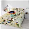 Italian Bed Linen Parure Lenzuola Matrimoniale 100% Cotone Sogni d'Autore, Completo Letto 2 Piazze con Lenzuolo Sopra e 2 Federe, Stampa Digitale Alta Definizione, Made in Italy, SD61