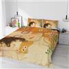 Italian Bed Linen Parure letto stampa digitale SOGNI D'AUTORE, copertura totale, made in Italy, Matrimoniale, 50