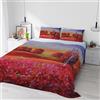 Italian Bed Linen Parure Lenzuola Matrimoniale 100% Cotone Sogni d'Autore, Completo Letto 2 Piazze con Lenzuolo Sopra e 2 Federe, Stampa Digitale Alta Definizione, Made in Italy, SD21