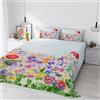 Italian Bed Linen Parure letto stampa digitale SOGNI D'AUTORE, copertura totale, made in Italy, Matrimoniale, 23