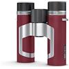 GoView ZOOMR 8x26 piccoli binocolo leggeri (zoom 8x, corpo in magnesio, include adattatore per smartphone e accessori) Ruby Rosso
