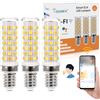 I-SHUNFA Lampadine intelligenti Alexa Wlan E14, lampadine a LED E14 dimmerabili, 6W 500Lm+2700-6500K, controllo app compatibile con Alexa/Google Home, controllo vocale (3er Pack)