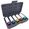 TRACER Bussole Set Chiavi Ruote 1/2 5 Pezzi per Cerchi in Lega, Bussole Percussione Antiurto 15-22 mm