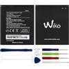 Duotipa Batteria di ricambio WIKO 5222 compatibile con Wiko Freddy/Wiko Rainbow Jam 3G 4G Wiko Rainbow Lite 4G batteria con attrezzi