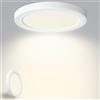 Yexati Plafoniera Soffitto 18W 1800LM 4500K IP44 Lampada LED Soffitto impermeabile Rotonda Sottile Plafoniera LED Soffitto Bianco Neutro Ø22CM per Soggiorno Cucina Bagno Cameretta Seminterrato Ufficio
