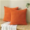 EMEMA Federe Granulari Piccole per Cuscini Fodere Copricuscini Decorativi Morbidi Quadrati per Divano Lettoin Misto Poliestere Moderna e Elegante Camera da Letto Soggiorno 2 Pezzi 40x40cm Arancione