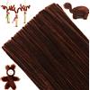 G2PLUS 100PCS Scovolini Ciniglia :Scovolini per Lavoretti,Strisce pulisci Tubi,Bastoncini Decorativi in Ciniglia per Bricolage e Decorazione per Bambini e Adulti（Marrone）