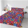 Italian Bed Linen Parure Lenzuola Matrimoniale 100% Cotone Sogni d'Autore, Completo Letto 2 Piazze con Lenzuolo Sopra e 2 Federe, Stampa Digitale Alta Definizione, Made in Italy, SD64