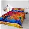 Italian Bed Linen Parure Lenzuola Matrimoniale 100% Cotone Sogni d'Autore, Completo Letto 2 Piazze con Lenzuolo Sopra e 2 Federe, Stampa Digitale Alta Definizione, Made in Italy, SD47