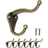 Fuxxer 6 ganci in ferro classici, ganci appendiabiti, bronzo