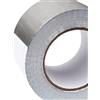 Nova italf Nastro adesivo alluminio per alta tempertura alluminizzato 50 mm x 50 ml per tubo inox canna fumaria coibentazione tubo gomma elastometro