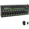 Aveek Mini Line Audio Mixer - Mixer audio piccolo a 10 canali con commutazione stereo/mono e funzionamento a basso rumore per sub-missaggio di precisione, ingresso/uscita TRS da 1/4, ideale per