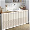 Surwin Tenda da Cucina Corta Elegante Tenda da Cucina Porta Finestra Velcro Tende dell'Armadio Antipolvere Oscuranti per Armadio da Cucina,Armadio,Bagno, Mensole (Cachi,W100xH140cm)