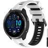 GIOPUEY Cinturini Compatibile con Garmin Forerunner 965/955/945/745, Morbido TPU Cinturino [Design a Colori di Giunzione] - White/Black