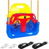 KINSPORY Altalena da Giardino 3 in 1 per Bambini, Altalena per Bambini 3 in 1, Seggiolino Altalena Bambini Sedile in Plastica con Schienale e Cintura di Sicurezza per Esterno e Interno (Blu)