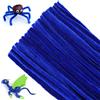 G2PLUS 100PCS Scovolini Ciniglia :Scovolini per Lavoretti Blu,Strisce pulisci Tubi,Bastoncini Decorativi in Ciniglia per Bricolage e Decorazione per Bambini e Adulti