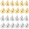 PH PandaHall 40pz Clip per Orecchio Oro Argento Componenti per Orecchini Fai Da Te, Orecchini Bottone in Ottone per Orecchie Non Perforate Creazione di Gioielli, 20x13x11mm