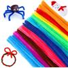 G2PLUS 100PCS Scovolini Ciniglia :Scovolini per Lavoretti,Strisce pulisci Tubi,Bastoncini Decorativi in Ciniglia per Bricolage e Decorazione per Bambini e Adulti（Multicolore）