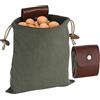 WACAR Borsa pieghevole per bushcraft, borsa impermeabile per foraggiare, borsa per attrezzi da giardinaggio, borsa con cordoncino, in pelle cerata, borsa per foraggiare, Marsupio da trekking in tela