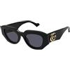 Gucci GG1421S 001 Black - Occhiali da sole Gucci cat eye nero 889652439075