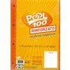 Pool Carta Forata A4 con Fori per Raccoglitori ad Anelli, Maxi Fogli Rinforzati con Righe e Margine 100 GR., Bianca, Classico