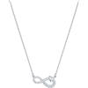 Swarovski Collana Swarovski Infinity, Infinito, Bianca, Placcato rodio