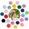 CJHKQNZWT6 Fermagli Per Capelli Per Fiori 15 Pezzi Fermagli A Coccodrillo Per Capelli In Chiffon Fermagli Capelli Rosa Multicolori Clip di Fiori per Ragazze Donne Bambini Festa In Spiaggia Matrimonio Multicolore