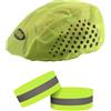 ARTGHJL Copricasco Ciclismo Impermeabile,Copertura Antipioggia per Casco da Bicicletta,Copri Casco Bici Impermeabile,Riflettente Copertura Casco da Bicicletta,con 2 Bracciale Riflettente,per Tutti i Caschi