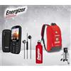 Energizer ENERGY E241S - Cellulare sbloccato 4G - Spine EU/UK (Display : 2.4- 4 GB - Doppia Sim) Nero + Cuffie cablate + Borraccia in metallo + Zaino da 10 litri