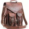 Fatto a mano It's All Goat Leather Zaino Uomo Viaggio Marrone Vintage Bag Zaino per Laptop