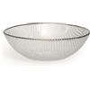 Excelsa set 6 coppetta vetro trasparente platinum argento 16x6 cm. cod.50268