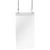 SIGEL TA240 Porta-avvisi / Porta-stampati da parete con 2 fori, per A4, accrilico, trasparente