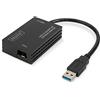 DIGITUS Adattatore di Rete in Fibra Ottica USB 3.0 SFP - Gigabit - 1000 Mbit/s - Senza modulo SFP - Plug & Play - Interfaccia in Fibra Ottica - Nero