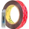 CANOPUS nastro biadesivo extra forte, impermeabile 5952 (25,4 mm x 4,5 m) nastro per targa, nastro adesivo per la casa, nastro esterno interno, nero