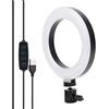 Sxhlseller Luce di Riempimento a LED, Lampada Ad Anello Video per Telefono Cellulare da 6 Pollici Luce Anulare per Trasmissione Live USB per Selfie, Trucco