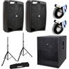 Proel V15PLUS Coppia Diffusore 600W Picco + S18A Sub 1200w + 2stativi + 2 Cavi