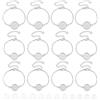 UNICRAFTALE 12 pz 3 Taglie 5-6 Pollici Bracciali in Acciaio Inossidabile con Cabochon in Vetro Trasparente Bracciale Impostazioni Lunetta Vassoio Bracciali Vuoti per Creazione di Gioielli