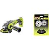 Ryobi R18AG7-0 Smerigliatrice Angolare Brushless a Batteria 18V ONE+, Batteria N