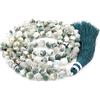 Generic Fukugems 108 mala tibetano collana per donne uomo, mala bracciale buddista, meditazione mala, tree agate yoga mala