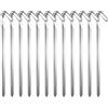 Mkitnvy 12 Pezzi Picchetti per Tenda,18cm Picchetti per Tenda da Campeggio,Picchetti in Alluminio, Picchetti per Pavimenti Duri, Ideali per Giardino, Campeggio, Pesca e Tende