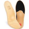 SULPO Solette ortopediche - Solette comode in vera pelle con supporto ad arco plantare per piedi piatti e metatarsi, solette per scarpe da uomo e da donna, 1 paio (beige, 46)