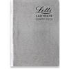 Letts of London Ladydate, mini agenda tascabile 2025, due giorni per pagina, colore: argento