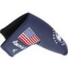 Seacloud Blue Pebble Beach Golf Head Cover Putter Blade Cover Flag compatibile per Scotty Cameron con chiusura a V