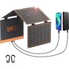 FlexSolar Pannello solare Flexsolar 40W con caricatore solare USB C e USB A, impermeabile IP 67, adatto per computer portatili da campeggio e casa