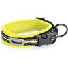Record - Collare Cane Ande - Realizzato in Nylon Resistente - Dettagli Catarifrangenti - Clip di Chiusura in Plastica - Colore Giallo - Taglia XXS - 1,5 cm - Circonferenza 28-30 cm