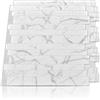 Art3d Schienale in marmo bianco con 10 fogli, 30,5 x 30,5 cm